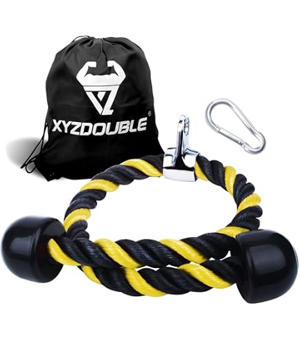 Poignée Parallèle Pour Musculation - Barre Triceps/biceps, Câble, Mousqueton Inclus, Charge 200 Kg - 10
