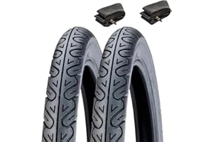 ECOVELO 2 COPERTONI RUOTE PNEUMATICI GOMME 2 1/2-16 RUOTE MOTO PIAGGIO CIAO SI BRAVO LEGA PNEUMATICI 16” PER CICLOMOTORE + CAMERE D'ARIA