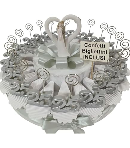 DLM25935 Kit 24 Pezzi Scatoline Bomboniera A Forma Di Carrozza Degli Sposi In Plastica Rigida - 2