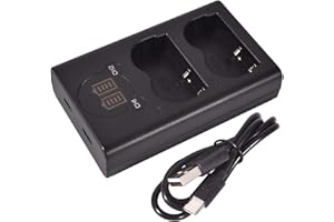 MYCANDY DSTE Caricatore doppio USB con display LCD Compatibile per BP-511 BP511 BP511A BP-511A e Canon EOS 10D, 20D, 20Da, 300D, 30D, 40D, 50D, 5D, D30, D60 Fotocamera