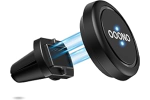 SUPMEGA Magnetic Car Air Vent Holder for OOONO CO-Driver NO1, Metal Vent Mount with Built-in Magnets Compatible with OOONO NO1 Speed Camera Alarm