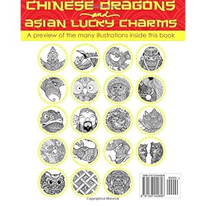 ANTIESTRES Libro De Colorear Para Adultos: Dragones Chinos Y Amuletos De La Suerte De Asia