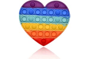 KUNSTIFY - Pop It Fidget Toy (Cœur Arc-en-Ciel)