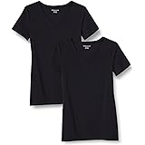 Amazon Essentials T-Shirt con Scollo a v a Maniche Corte con vestibilità Classica Donna, Confezioni Multiple
