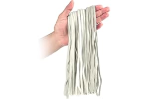 YAZANY 50Pcs Large Elastic Rubber Bands, Sturdy Thick & Stretchable White Bands, Natural Elastic Bands for School Home Office Supplies Industrial Crafts DIY Everyday Use 180mm