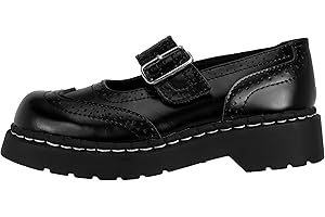 T.U.K. SHOES T.U.K. Anarchic Mary Jane Kitty - Décoration Kitty avec Sangle à Boucle - Chaussures pour Femmes Kitty