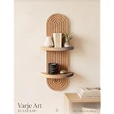 Modern Ahşap Duvar Rafı 2 Katlı &ndash; Minimal Dekoratif Duvar Rafı &ndash; Salon, Yatak Odası, Ofis ve Antre İ&ccedil;in