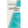 HealthAid Lecithin 1200mg - 50 Softgel Capsules | Natural Lecithin Supplement | Supports Cognitive Function & Digestive Support | Non-GMO