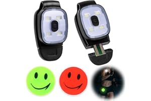 Leogony 2PCS Clip on Torch Lights for Walking, Hands Free Led Running Torches for Runners, Body Torch for Dog Walking