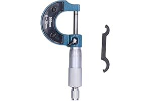 COCOARM Micromètre 25-50 Mm 0-25 Mm 50-75 Mm 75-100 Mm Micromètre Extérieur en Acier Inoxydable Instrument de Mesure D'épaisseur de Haute Précision, Précision : 0,01 Mm (0-25mm)