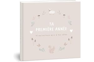 Mintkind® - Libro di nascita per bambini "Il mio primo anno" foresta | Libro di nascita personalizzato | Regalo neonato per bambine e ragazzi | Diario di nascita a partire da 0 mesi | Album per