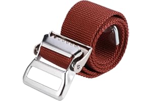 AMUSINGTAO Fascia per gamba, regolabile, comoda cinghia per trampoli, per muro a secco, per migliorare la casa e migliorare il comfort e la resistenza, accessori per trampoli (marrone)