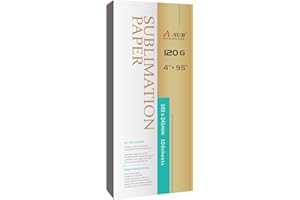 A-SUB Lot de 100 feuilles de papier de sublimation pour tasse de 120 g/m², 102 x 241 mm, compatible avec les imprimantes à sublimation Epson, Sawgrass, Ricoh, Brother