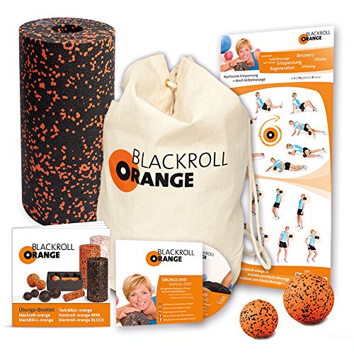 Blackroll Orange (Das Original) DIE Selbstmassagerolle - miniBAG-Set STANDARD mit miniBAG, Übungs-DVD, -Poster und -Booklet