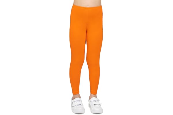 looksy flickleggings, andningsbart bomullstyg, ankellängd, basstil, urval av klassiska och livliga solida färger, barn aktivkläder, skola, dans, storlekar 3 till 13 år, daglig användning