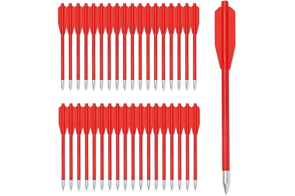 ELONG OUTDOOR Flèche Arbalète Pistolet en Plastique pour Cible de Fleche arbalete de 50 LB / 80 LB, 6.3" Boulons d'arbalète pour Pratiquer la Cible de tir et la Chasse au Petit gibier (12/36pcs)