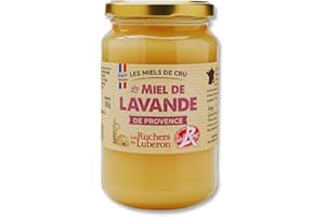 Les Ruchers du Luberon - Miel Lavande IGP / Label Rouge 500 g - Miel de Cru Francais - Naturel - Non Filtré - Naturellement Cristallisé