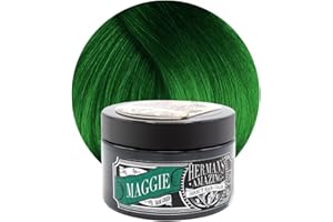 ‎HERMAN'S AMAZING DIRECT HAIR COLOR Hermans Professional Oy | Hermans Maggie Dunkelgrün | Semi-permanent und Conditioner-basiert | Tiefgrüner Ton, 115ml