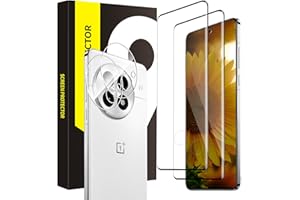 Carantee Verre trempé pour Oneplus 13 5G Film, Dureté 9H Anti Rayures, Couverture 3D Bubble Free, Haute Sensibilité, 2+2 Pièce 0,33mm HD Claire Oneplus 13 Vitre Protection +Caméra Protection écran