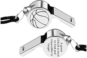 FAADBUK - Fischietti per allenatore di pallacanestro, con cordino e scritta "A Great Coach is Hard to Find and Impossible to Forget Whistles with Lanyard Thank You Gift for Basketbal Coach arbitri