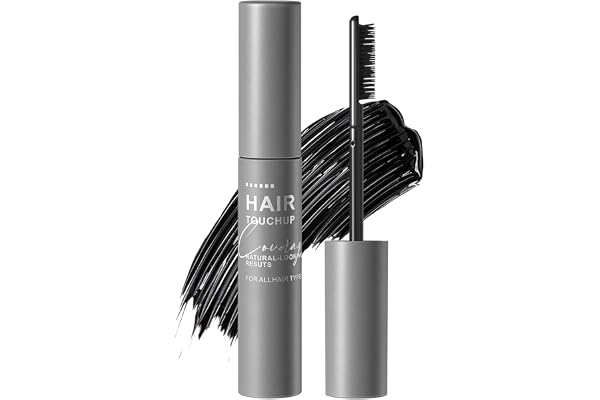 Hårmascara, 9 g hårmascara, svart hårfärg, hårfärg som hårpinne med borste, vattentät och svetttät root touch-up-pinne, täcker grått hår och hårfäste, exakt döljning