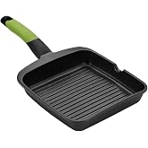 BRA Prior | Cast Aluminium Grill 28 Cm | Cast aluminium with non-stick coating, suitable for all hob types including inductio