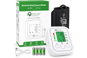 D MEDICARE Blood Pressure Monitor Machine for Home Use | Automatic BP Apparatus with Voice Assistance, 3-Color Display, WHO I