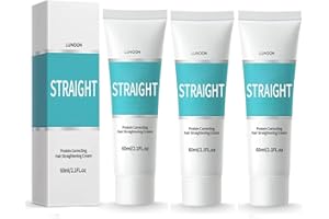 HAILMKONT Haarglättungscreme, 2023 Neue Proteinkorrigierende Haarglättungscreme, Haarglättungscreme für Lockiges, Nährendes, Schnelles Glätten, Glänzendes Haar, für alle Haartypen (3PC)