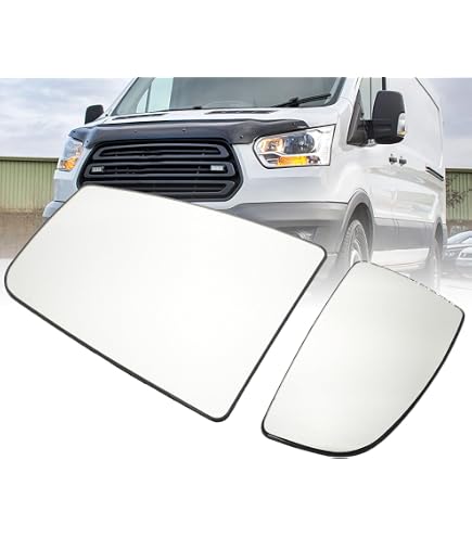 thumbnail image 2 of Upper & Lower Mirror Glass Set For Ford Transit MK8 (2014+) – Driver Side, Right Hand, Chrome 2 of 4