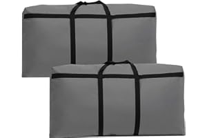 SIGHTDAY 2 Pack 180L Storage Bags,Clothes Storage Bag,Under Bed Storage Box Waterproof Heavy Duty Thicker 600D Oxford Moving Bags with Zips,Storage Boxes for Blankets,Duvet,Clothes or Moving home(100x60x30cm)