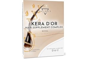 BALANCE NUTRITION KERA D’OR® - 30 COMPRESSE | Integratore | Vitamine Capelli | 13 ingredienti attivi tra cui: Biotina, Cheratina, Zinco, Miglio, Mela Annurca, Metionina e Cisteina, Selenio