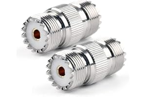 TengKo UHF żeński na żeński SO-239 SO239 adapter RF kabel koncentryczny adapter do dwukierunkowej anteny radiowej (2 szt.)