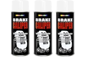 DECO COLOR Fahrzeugteile Hoffmann 3er Sparpack 400ml Bremssattellack Bremssattel Farbe weiß 25354