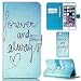 Produktbild Ooboom® iPhone 6S/6 4.7" Hülle Flip PU Leder Schutzhülle Handy Tasche Case Cover Wallet Standfunktion mit Kartenfächer - Forever and Always