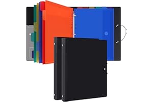 ‎UQUELIC Uquelic 2 Stück A4 Ordner Organizer, Ringordner mit 24er Dokumentenmappe zum Abheften - Mappen A4 Dokumententaschen Kunststoff Dokumentenmappe - Schwarz