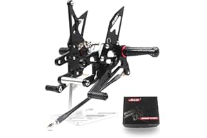 Arashi (Version2.0) Adjustable Rearsets for KAWASAKI NINJA ZX10R ZX1000 2004 2005 Rear Sets Foot Pegs Footpegs Footrests Foot Rests Foot Boards Accessories ZX-10R Black