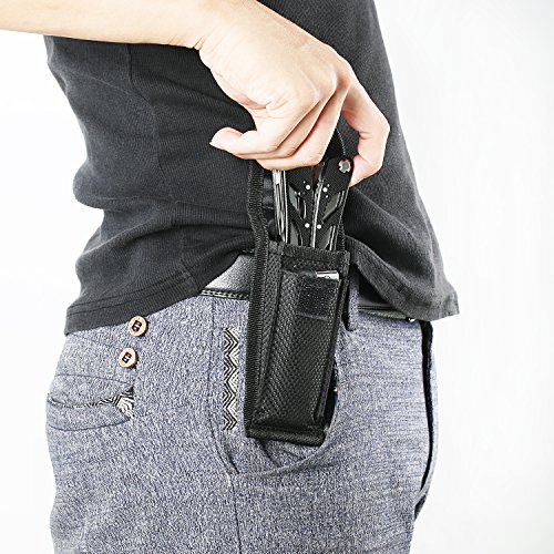 Multifunktionszange Werkzeug, VEAMA Multi Zangen Edelstahl Taschenmesser mit 11 Schrauben und NylonscheideSchwarz - 6