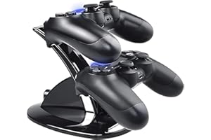 Tihokile Chargeur contrôleur ps4, chargeur double USB station d'accueil stand pour PS4/PS4 Slim/PS4 Pro