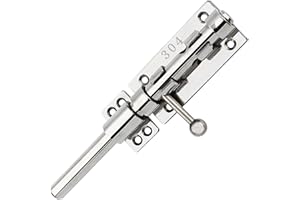 FITHACE Schieberiegel-Torriegel 304-Edelstahl-Laufriegelriegel robustes Türsicherheitsschloss verdickte Türriegel-Hardware mit Befestigungsschrauben für Scheunenzaun Schuppen Keller 20cm