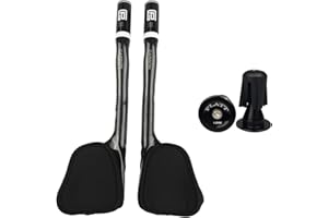 PLATT Carbon TT Handlebar Bicycle Aero Bars Tri Bars Cycling Rest Handlebar for Mountain Bike and Road Bike 31.8mm (White 02)