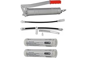 KS-Direkt Fettpresse Einhand Einhandfettpresse Handpresse Presse Schmierpresse Mehrzweckfett (Fettpresse + Zubehör + 2X Mehrzweckfett 400g)