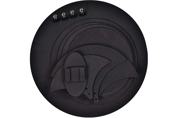 GOTOTOP Set de Sourdines de Batterie en Mousse de Caoutchouc, Noir, Silencieuses pour Batteur