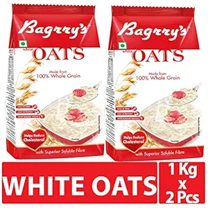 Bagrry's White Oats, 1kg, Pack of 2