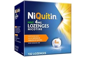 NiQuitin Mint, Effective Smoking Craving Relief, Long-Lasting Effect, Reduce and Quit Smoking Aid, 4 mg Lozenges, 132 Count