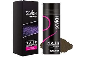 MAXTER Fibras Capilares Castaño Medio 25g - Microfibras Capilares de Algodón en Polvo 100% Natural para Disimular Calvicie y Alopecia al Instante - Fibra Capilar Hombre y Mujer - Hair Fibers