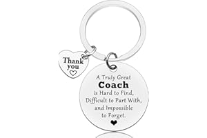 VADAKA Thank You Gift for Coach Appreciation Gift Keyring for Baseball Football Softball Coach Teacher Swimming Cheer Coach Retirement Gift Team Mum Gift End of Season Coach Gift Christmas Graduation Gift