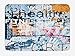 Produktbild BBABYY Fitness Bath Mat, Health Wellness Aerobics Sports Words Collection on Grunge Vintage Style Backdrop, Plush Bathroom Decor Mat with Non Slip Backing, 23.6 W X 15.7 W Inches, Multicolor