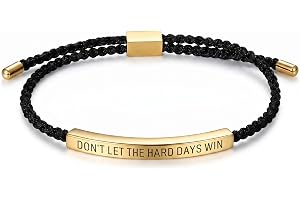 JEERSNP "DON'T LET THE HARD DAYS WIN" motiverande flätat armband