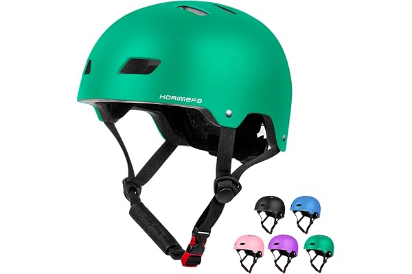 KORIMEFA Casque Enfant 3-13 Ans Réglable Anti-Choc - Filles & Garçons pour Vélo, Trotinette, Roller & Planche à roulettes