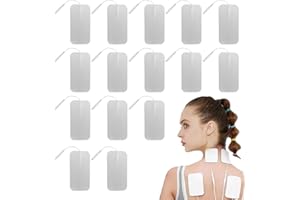 EXCELLAELITE 15pcs Large Electrode Pads for TENS Durable Unit Replacement Pads TENS Machine Pads for 2mm PIN Connector Replacement Electrode Pads Large Electrode Pads for Tens Used to Relieve Muscle Pain5*9cm